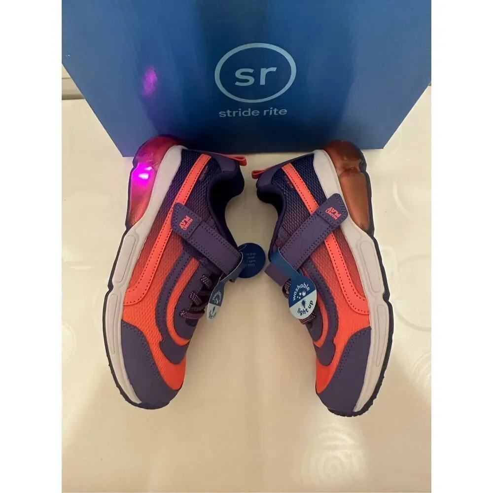 Stride Rite Girls purple multi sneakers size US 2/ EU 33 1/5 NIB